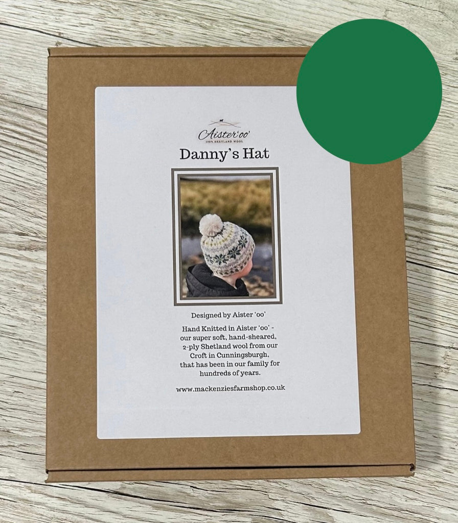 Danny’s Hat Kit - Green Colourway – Lodge Shetland